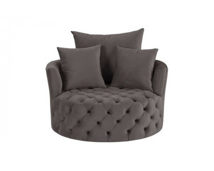 ACME Zunyas Accent Chair with Swivel - Gray Velvet