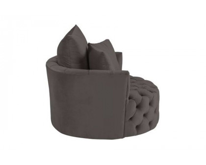 ACME Zunyas Accent Chair with Swivel - Gray Velvet