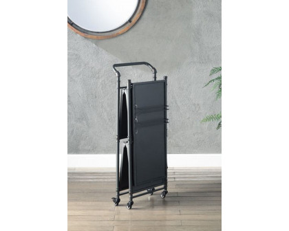 ACME - Cordelia Serving Cart in Sandy Black/Dark Bronze