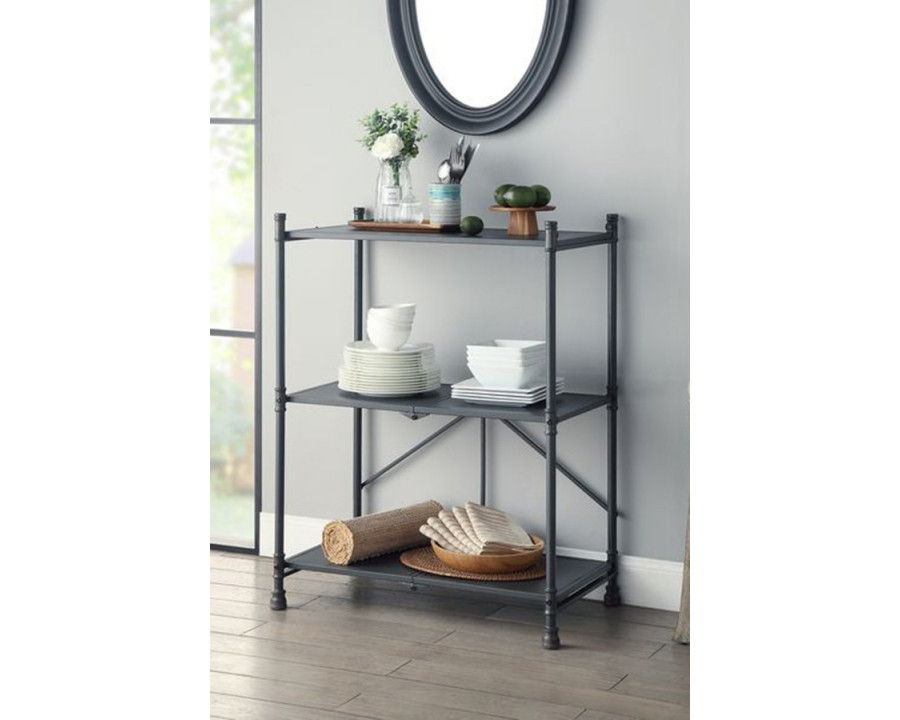 ACME - Cordelia Console Table in Sandy Black/Dark Bronze