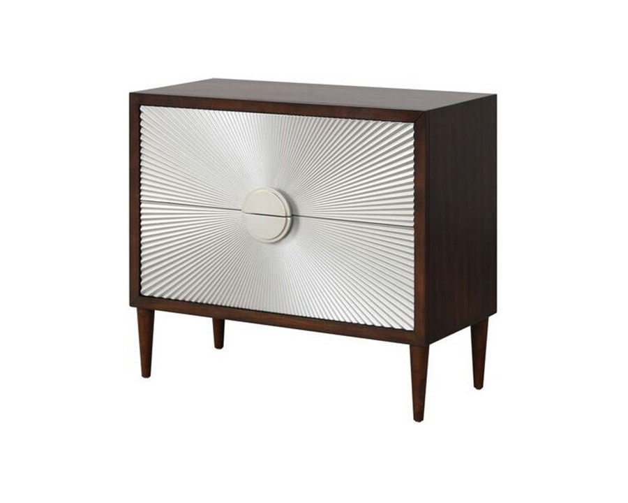 ACME - Shimas Accent Table in Silver/Walnut