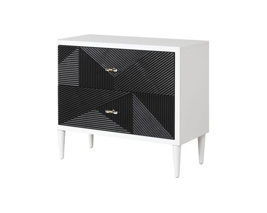 ACME - Dubni Accent Table in White/Black