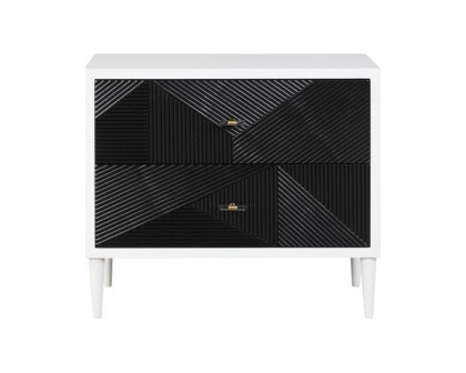 ACME - Dubni Accent Table in White/Black