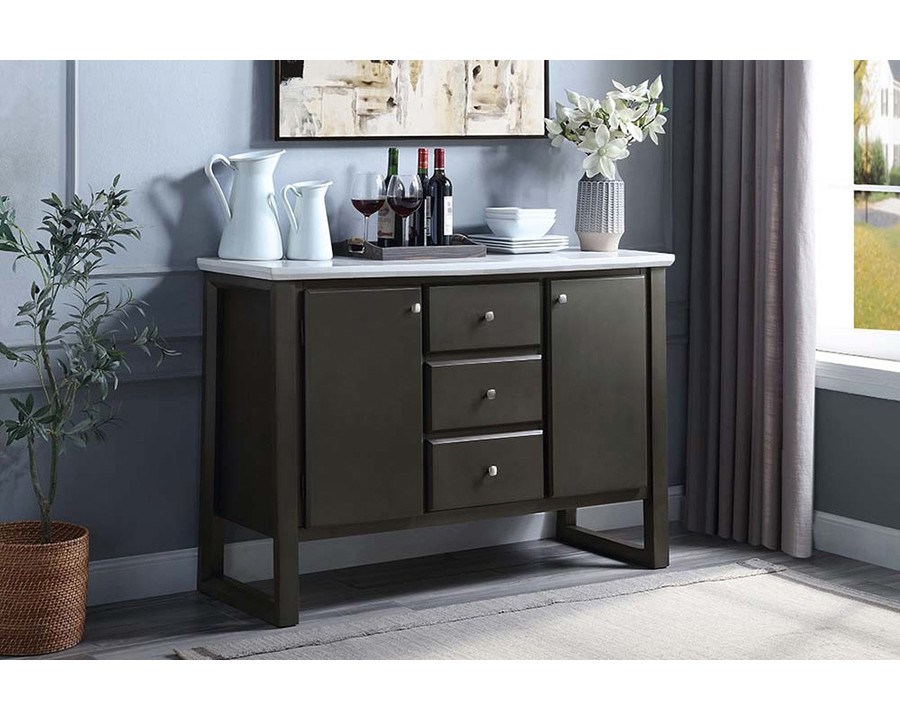 ACME - Madan Server in Gray Oak