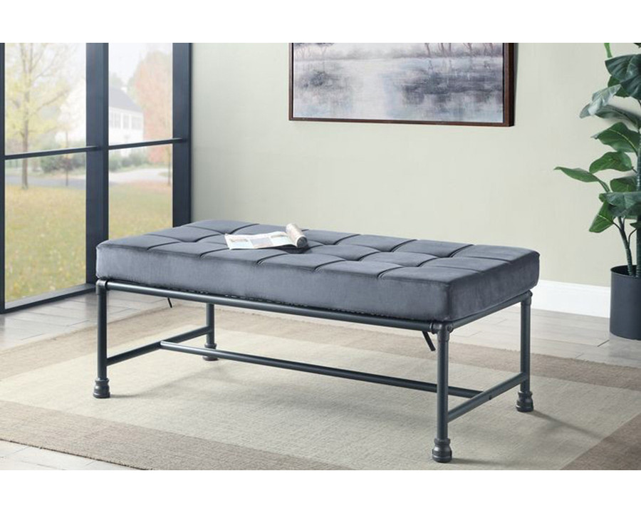 ACME - Brantley Bench in Gray/Sandy Gray