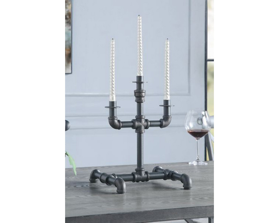 ACME - Brantley Candle Holder in Sandy Gray