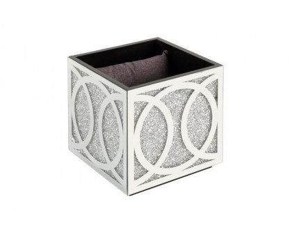 ACME - Noralie Ottoman with Storage in Mirrored/Faux Diamonds (AC00529)