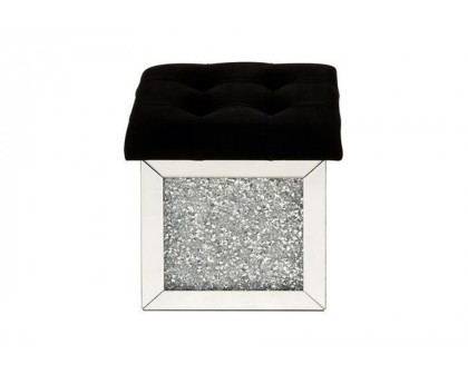 ACME - Noralie Ottoman with Storage in Mirrored/Faux Diamonds (AC00530)