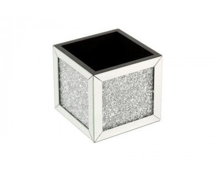 ACME - Noralie Ottoman with Storage in Mirrored/Faux Diamonds (AC00530)