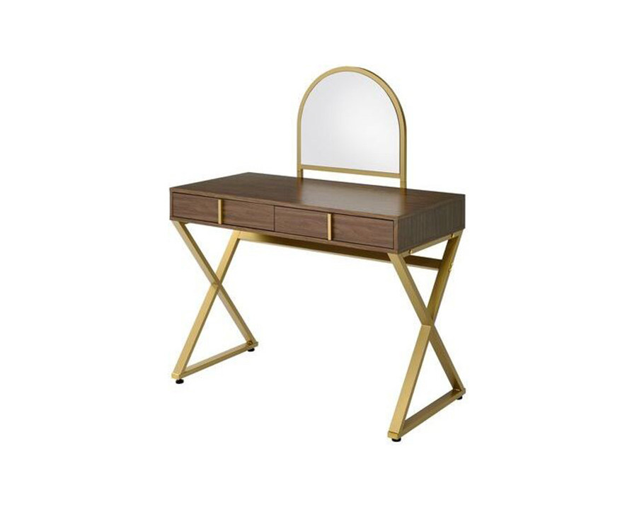 ACME - Coleen Vanity Desk with Mirror & Jewelry Tray (coleenvanitydesk1234)