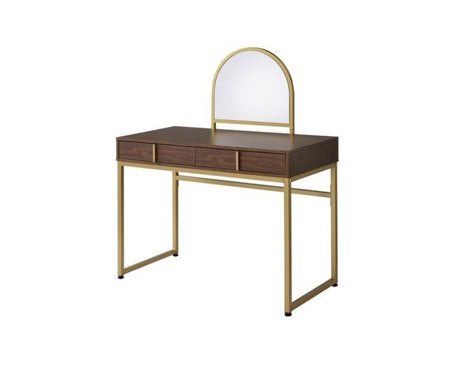 ACME - Coleen Vanity Desk with Mirror & Jewelry Tray (coleenvanitydesktray1234)