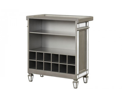 ACME™ Varian Wine Cabinet - Mirrored/Antique Platinum (AC00701)