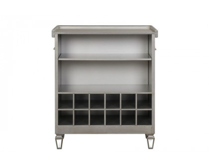 ACME™ Varian Wine Cabinet - Mirrored/Antique Platinum (AC00701)