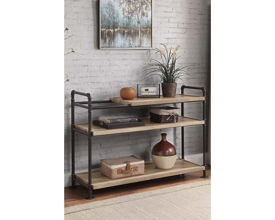 ACME - Brantley Bookshelf in Oak/Sandy Black (AC00756)