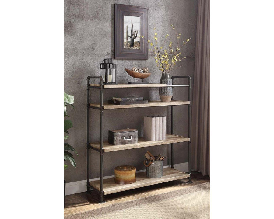 ACME Brantley Bookshelf - Oak/Sandy Black (AC00757)