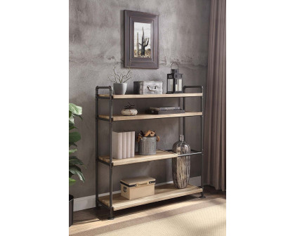 ACME Brantley Bookshelf - Oak/Sandy Black (AC00757)