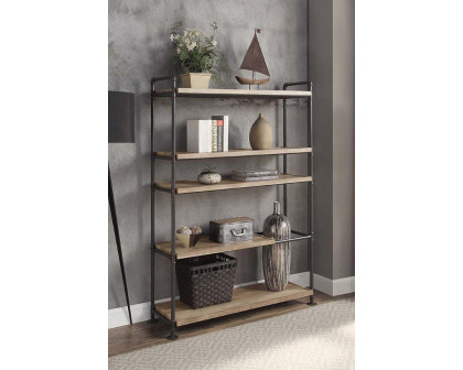 ACME - Brantley Bookshelf in Oak/Sandy Black (AC00758)