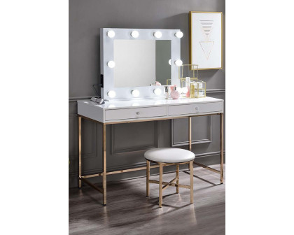 ACME - Avery Accent Mirror in White