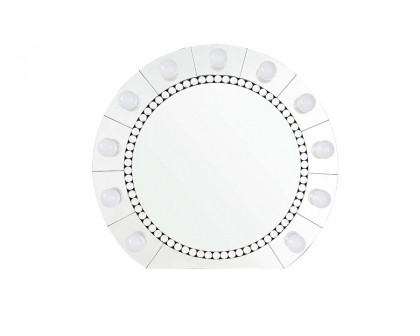 ACME - Farai Accent Mirror in Mirrored/Faux Crystal Diamonds (AC00763)