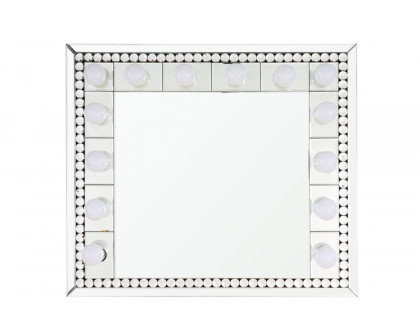 ACME - Farai Accent Mirror in Mirrored/Faux Crystal Diamonds (AC00764)