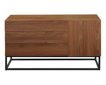 ACME Walden Console Table - Walnut and Black Finish