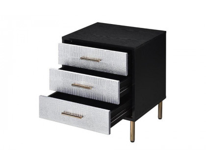 ACME Myles Nightstand - Silver and Gold Finish