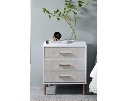 ACME Myles Nightstand - Champagne and Gold Finish