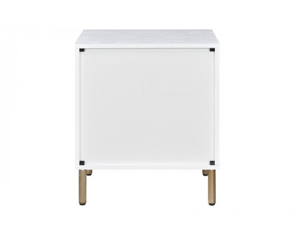 ACME Myles Nightstand - Champagne and Gold Finish