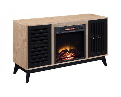 ACME - Gamaliel Cabinet with Fireplace in Oak/Espresso (AC00848)