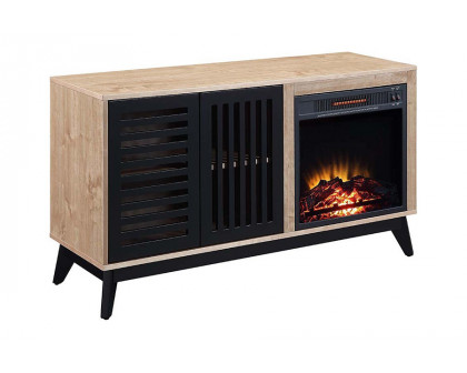 ACME - Gamaliel Cabinet with Fireplace in Oak/Espresso (AC00849)