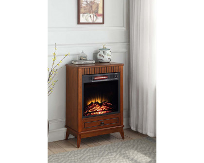 ACME Hamish Fireplace - Walnut Finish