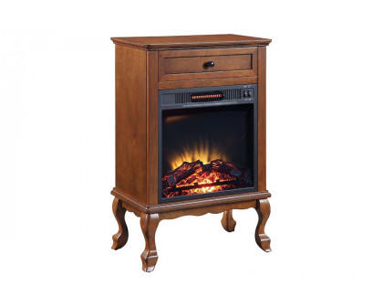 ACME Eirene Fireplace - Walnut Finish