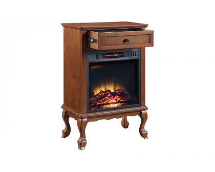 ACME Eirene Fireplace - Walnut Finish