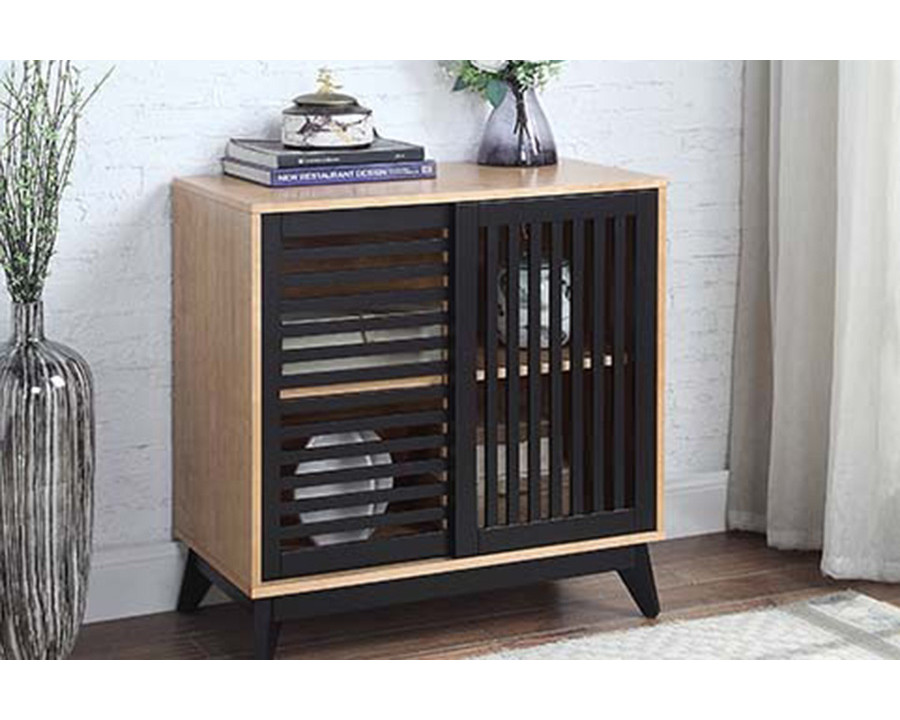 ACME - Gamaliel Console Cabinet in Oak/Espresso