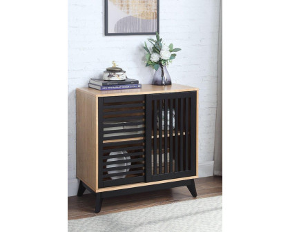 ACME - Gamaliel Console Cabinet in Oak/Espresso