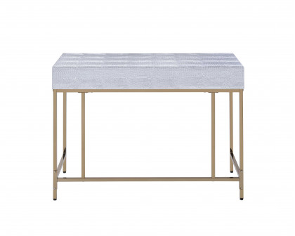 ACME - Piety Vanity Desk (Same 92425) in Silver/Champagne