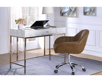 ACME - Piety Vanity Desk (Same 92425) in Silver/Champagne