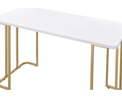 ACME - Estie Vanity Desk (Same 93102) in White/Gold