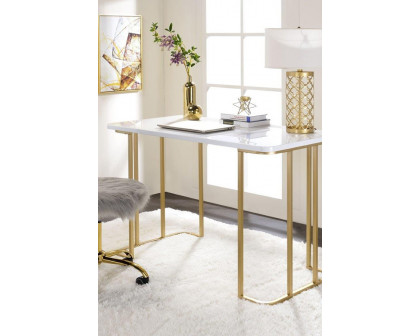 ACME - Estie Vanity Desk (Same 93102) in White/Gold