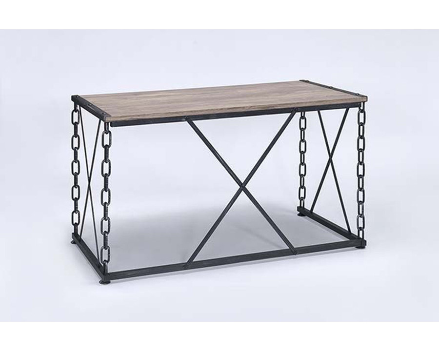 ACME - Jodie Console Table (Same 92248) in Rustic Oak/Antique Black