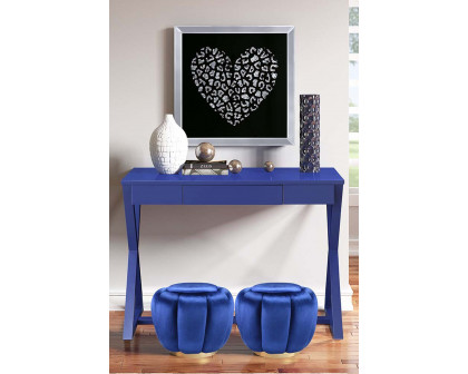 ACME Nalo Console Table - Twilight Blue Finish