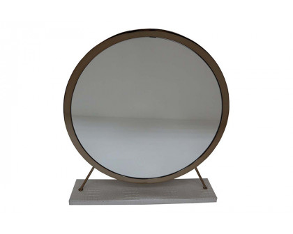 ACME Adao Vanity Mirror and Stool - Brown