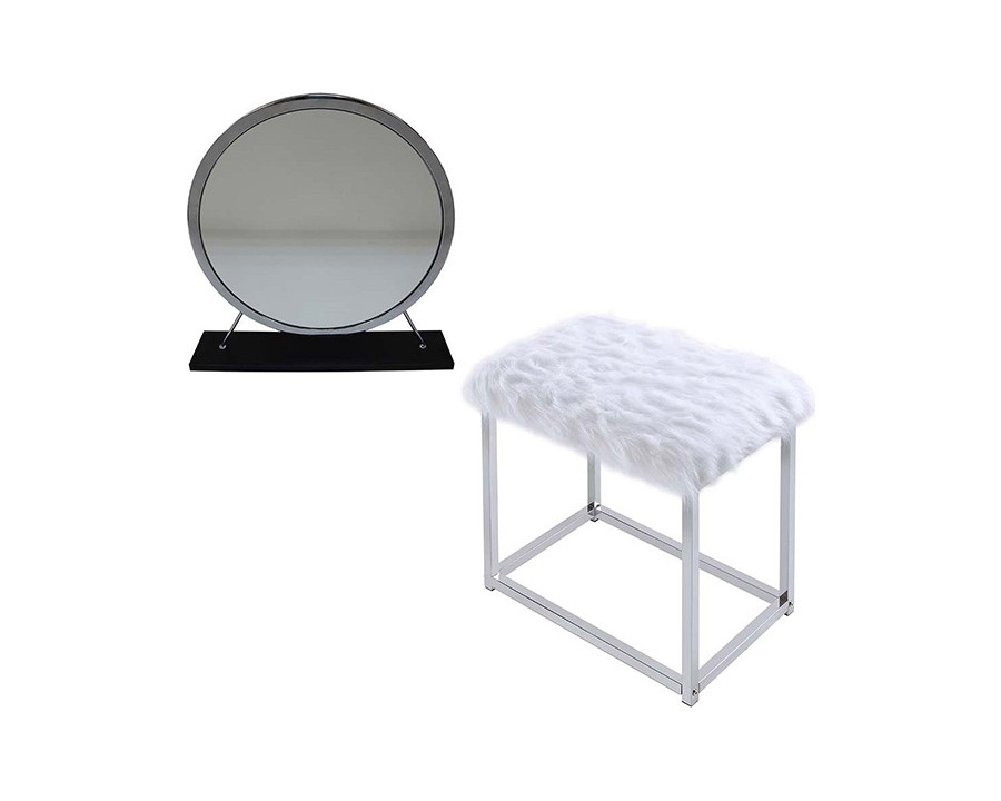 ACME - Adao Vanity Mirror and Stool (qb13394455)