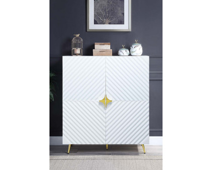 ACME Gaines Accent Cabinet - White High Gloss Finish