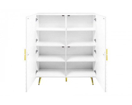 ACME Gaines Accent Cabinet - White High Gloss Finish