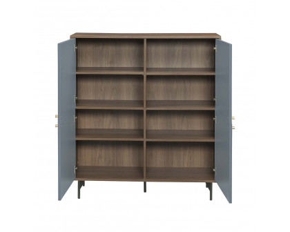 ACME Gencho Armoire - Gray/Walnut