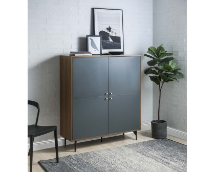 ACME Gencho Armoire - Gray/Walnut