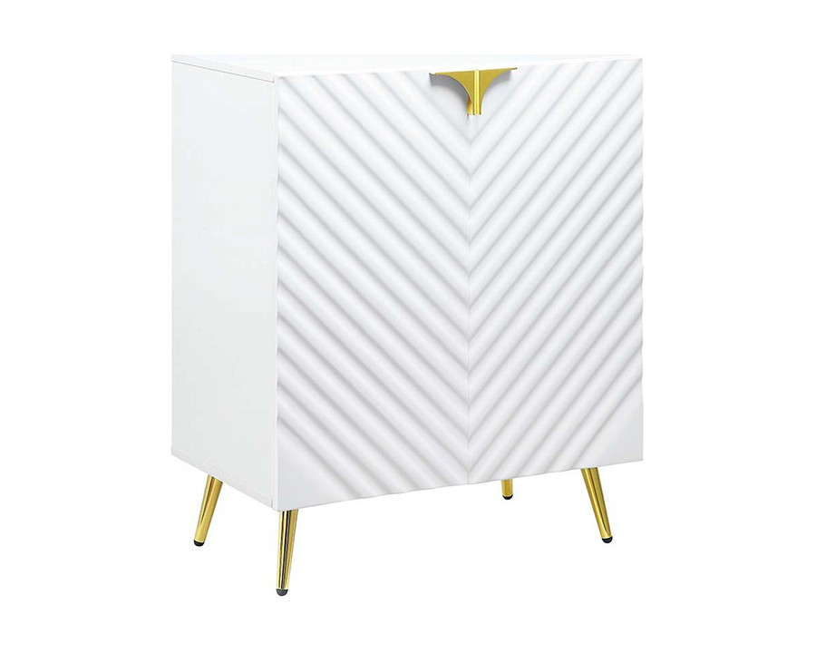 ACME Gaines Console Table - White High Gloss Finish