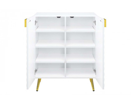 ACME Gaines Console Table - White High Gloss Finish