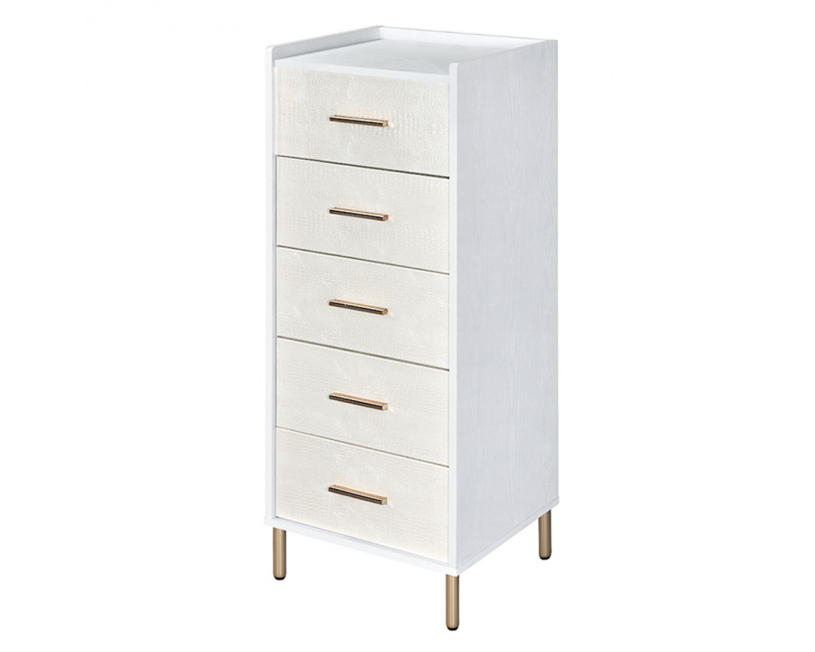 ACME Myles Jewelry Armoire - White/Champagne/Gold